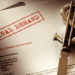 Final demand notice concept for debt, past due and overdue payment