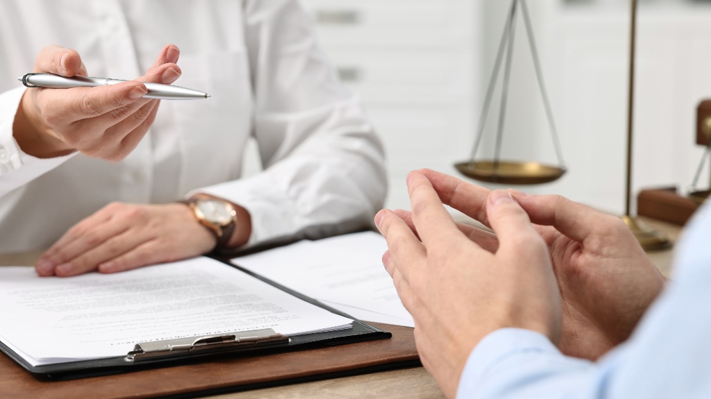 Lawyer is consulting businessman