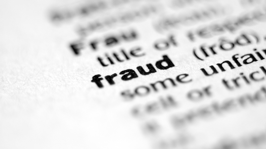 The word Fraud