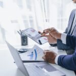 Businessman is consulting with lawyer_s